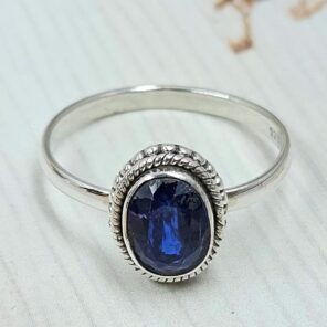 Cut Kyanite 925 Sterling Silver Ring (RS10-385)