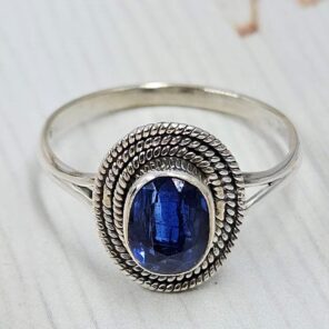 Cut Kyanite 925 Sterling Silver Ring (RS10-386)
