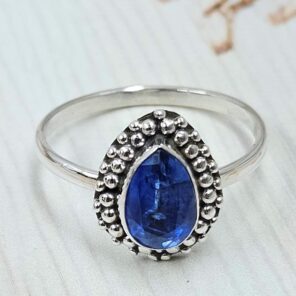 Cut Kyanite 925 Sterling Silver Ring (RS10-387)