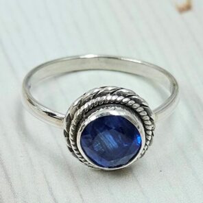 Cut Kyanite 925 Sterling Silver Ring (RS10-389)