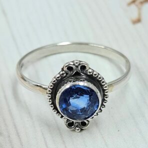 Cut Kyanite 925 Sterling Silver Ring (RS10-390)