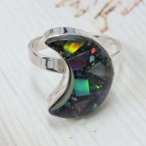 Monarch Opal Size US 9" 925 Sterling Silver Ring (RS107-275)