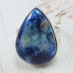 Afghanite Size US 9" 925 Sterling Silver Ring (RS107-271)