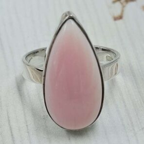 Pink Queen Conch Size US 7" 925 Sterling Silver Ring (RS107-257)