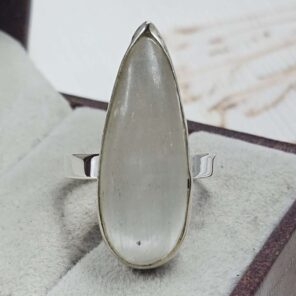 Shungite Size US 8" 925 Sterling Silver Ring (RS107-268)