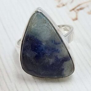 Afghanite Size US 8" 925 Sterling Silver Ring (RS107-263)