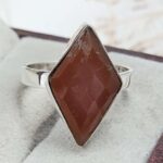 Red Onyx Size US 9" 925 Sterling Silver Ring (RS107-269)