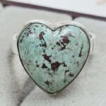 Chrysocolla Size US 7" 925 Sterling Silver Ring (RS107-261)