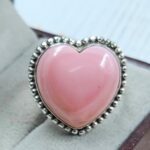 Pink Queen Conch Size US 10 925 Sterling Silver Ring (REXT6-208)