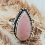 Pink Queen Conch Size US 8 925 Sterling Silver Ring (REXT6-194)