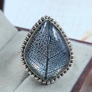 Leaf Size US 11 925 Sterling Silver Ring (REXT6-217)