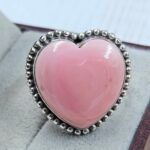 Pink Queen Conch Size US 10 925 Sterling Silver Ring (REXT6-207)