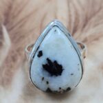 Zebra Jasper Size US 10 925 Sterling Silver Ring (REXT6-162)