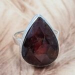 Hessonite Garnet Size US 11 925 Sterling Silver Ring (REXT6-175)