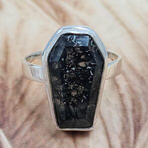 Moss Agate Size US 10 925 Sterling Silver Ring (REXT6-166)