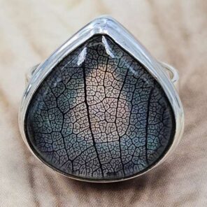 Leaf Size US 6" 925 Sterling Silver Ring (RS107-247)