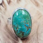 Kingman Turquoise Size US 8 925 Sterling Silver Ring (REXT6-149)