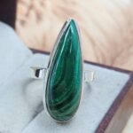 Malachite Size US 11 925 Sterling Silver Ring (REXT6-177)