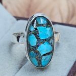 Aurora Opal & Kingman Turquoise Size US 10 925 Sterling Silver Ring (REXT6-171)