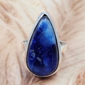 Afghanite Size US 10 925 Sterling Silver Ring (REXT6-160)