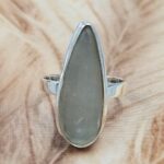 Selenite Size US 11 925 Sterling Silver Ring (REXT6-181)