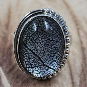 Leaf Size US 7" 925 Sterling Silver Ring (RS107-209)