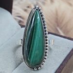 Malachite Size US 10" 925 Sterling Silver Ring (RS107-244)