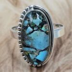Aurora Opal & Kingman Turquoise Size US 11" 925 Sterling Silver Ring (RS107-245)