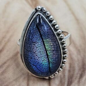 Aurora Opal Size US 6" 925 Sterling Silver Ring (RS107-206)