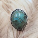 Kingman Turquoise Size US 10 925 Sterling Silver Ring (REXT153-127)
