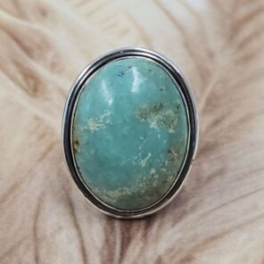 Kingman Turquoise Size US 8 925 Sterling Silver Ring (REXT153-108)