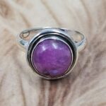 Pink Rainbow Moonstone Size US 7 925 Sterling Silver Ring (REXT153-100)