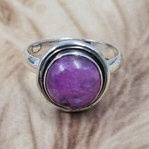 Pink Rainbow Moonstone Size US 7 925 Sterling Silver Ring (REXT153-100)