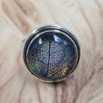 Aurora Opal Leaf Size US 9 925 Sterling Silver Ring (REXT153-116)