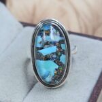 Aurora Opal & Kingman Turquoise Size Us 6 925 Sterling Silver Ring (REXT153-93)