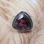 Synthetic Ammolite Size US 10 925 Sterling Silver Ring (REXT153-131)