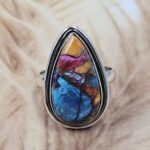 Pink Dahlia Turquoise Size Us 6 925 Sterling Silver Ring (REXT153-94)
