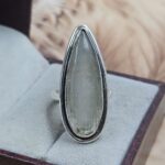 Rainbow Moonstone Size Us 6 925 Sterling Silver Ring (REXT153-95)