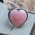 Pink Queen Conch Size US 9 925 Sterling Silver Ring (REXT153-121)
