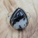 Zebra Jasper Size US 10 925 Sterling Silver Ring (REXT153-126)