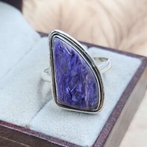 charoite Size US 11 925 Sterling Silver Ring (REXT153-134)