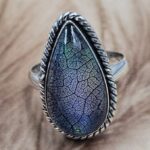 Synthetic Aurora Opal Size US 8" 925 Sterling Silver Ring (REXT71-169)