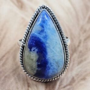 Afghanite Size US 8" 925 Sterling Silver Ring (REXT71-171)