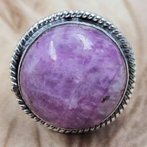 Pink Moonstone Size US 7" 925 Sterling Silver Ring (REXT71-181)