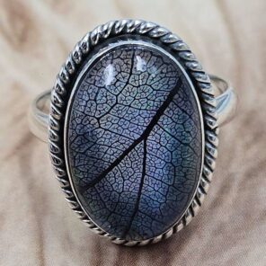 Leaf Size US 9" 925 Sterling Silver Ring (REXT71-162)