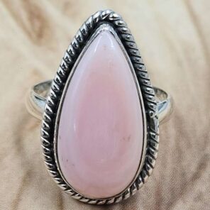 Pink Queen Conch Size US 7" 925 Sterling Silver Ring (REXT71-179)