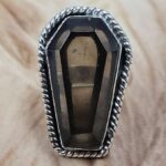 Smoky Quartz Size US 6" 925 Sterling Silver Ring (REXT71-185)
