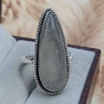Selenite Size US 10" 925 Sterling Silver Ring (REXT71-155)