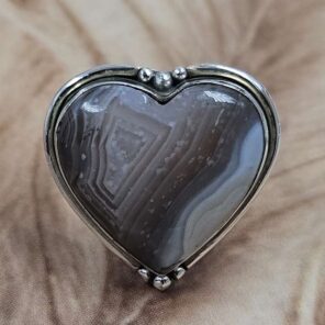 Crazy Lace Agate Size US 10 925 Sterling Silver Ring (REXT151-91)