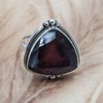 Synthetic Ammolite Size US 7 925 Sterling Silver Ring (REXT151-64)